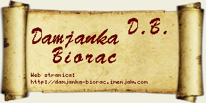 Damjanka Biorac vizit kartica